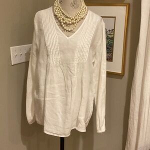 Sundance White V-Neck Blouse